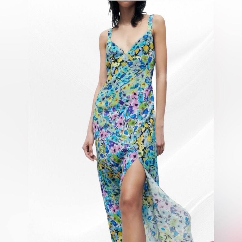 Zara Floral Print Tank Dress